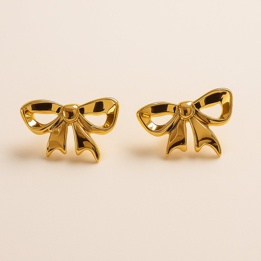 Ribbon Knot Bow Studs