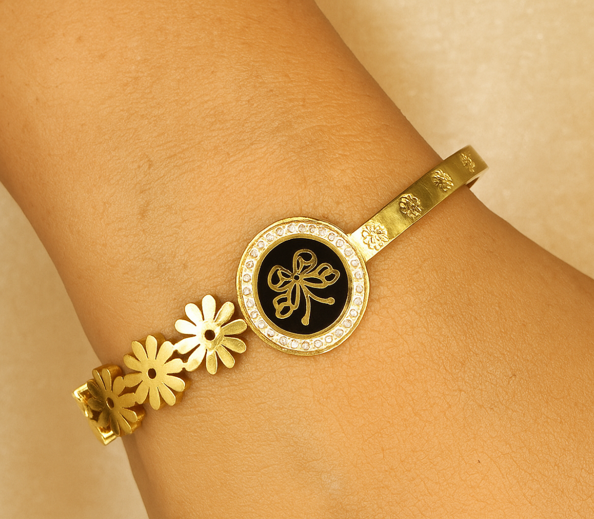 Garden Bloom - Fairy inspired Gold Plated Bangle