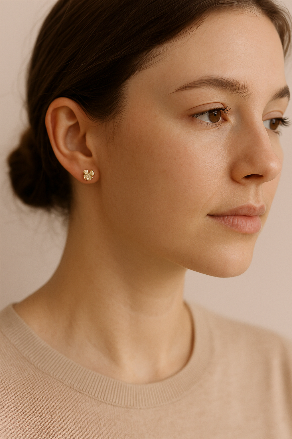 Whimsical Squirrel CZ Stud Earrings