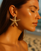 Starry Dunes – Textured Starfish Earrings