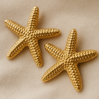 Starry Dunes – Textured Starfish Earrings