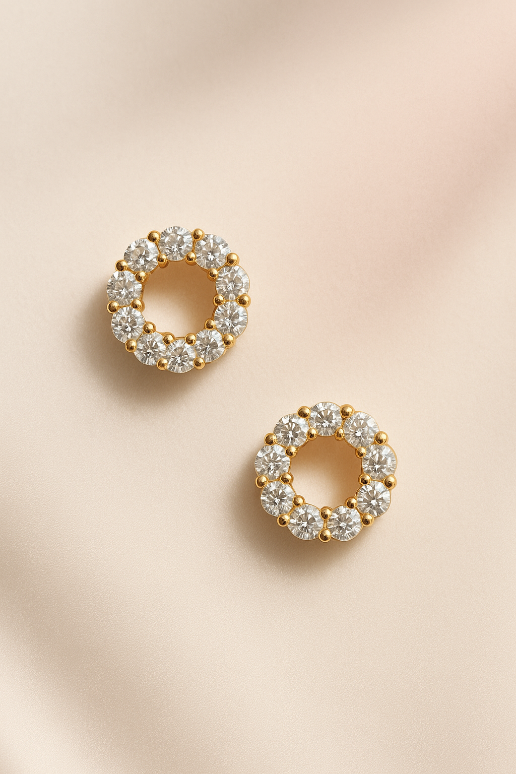 Circle Eternity Mini CZ Stud Earrings