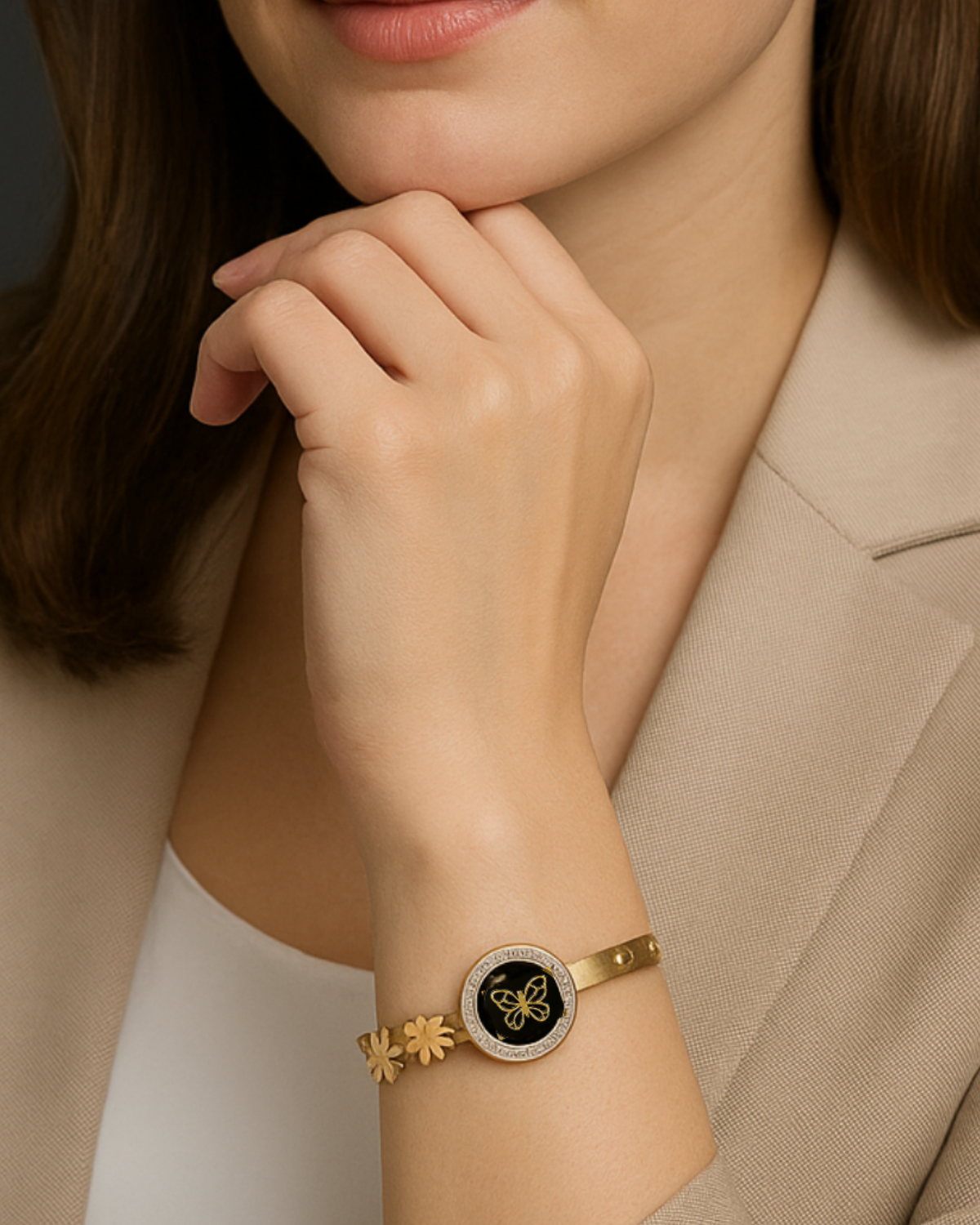 Garden Bloom - Fairy inspired Gold Plated Bangle