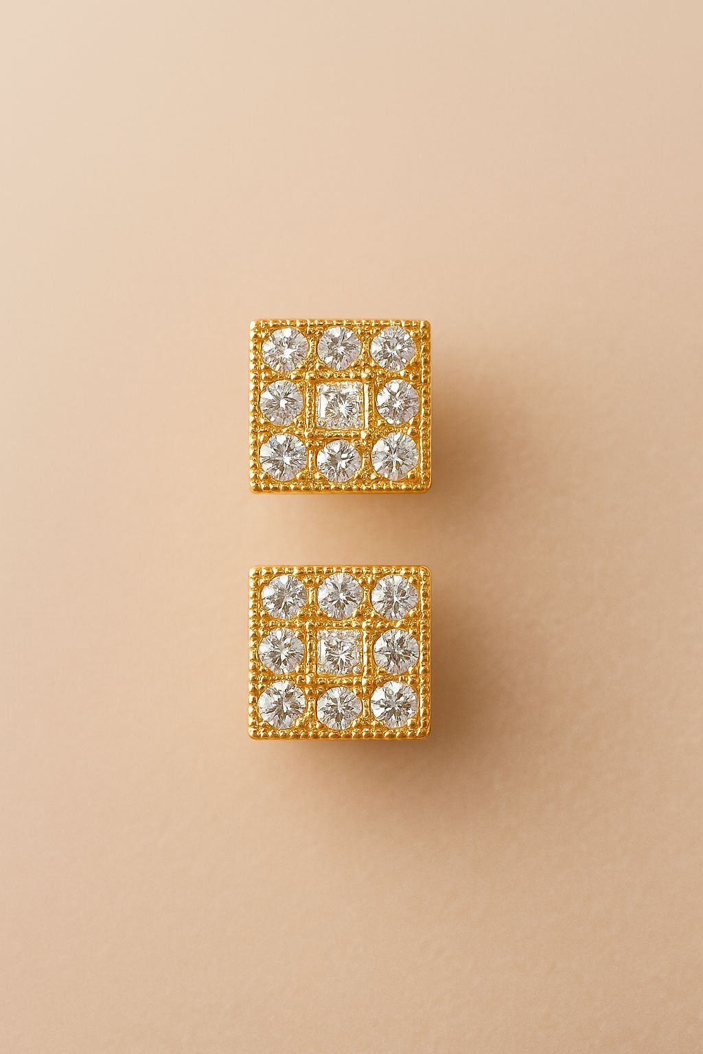 Square Radiance Mini CZ Stud Earrings